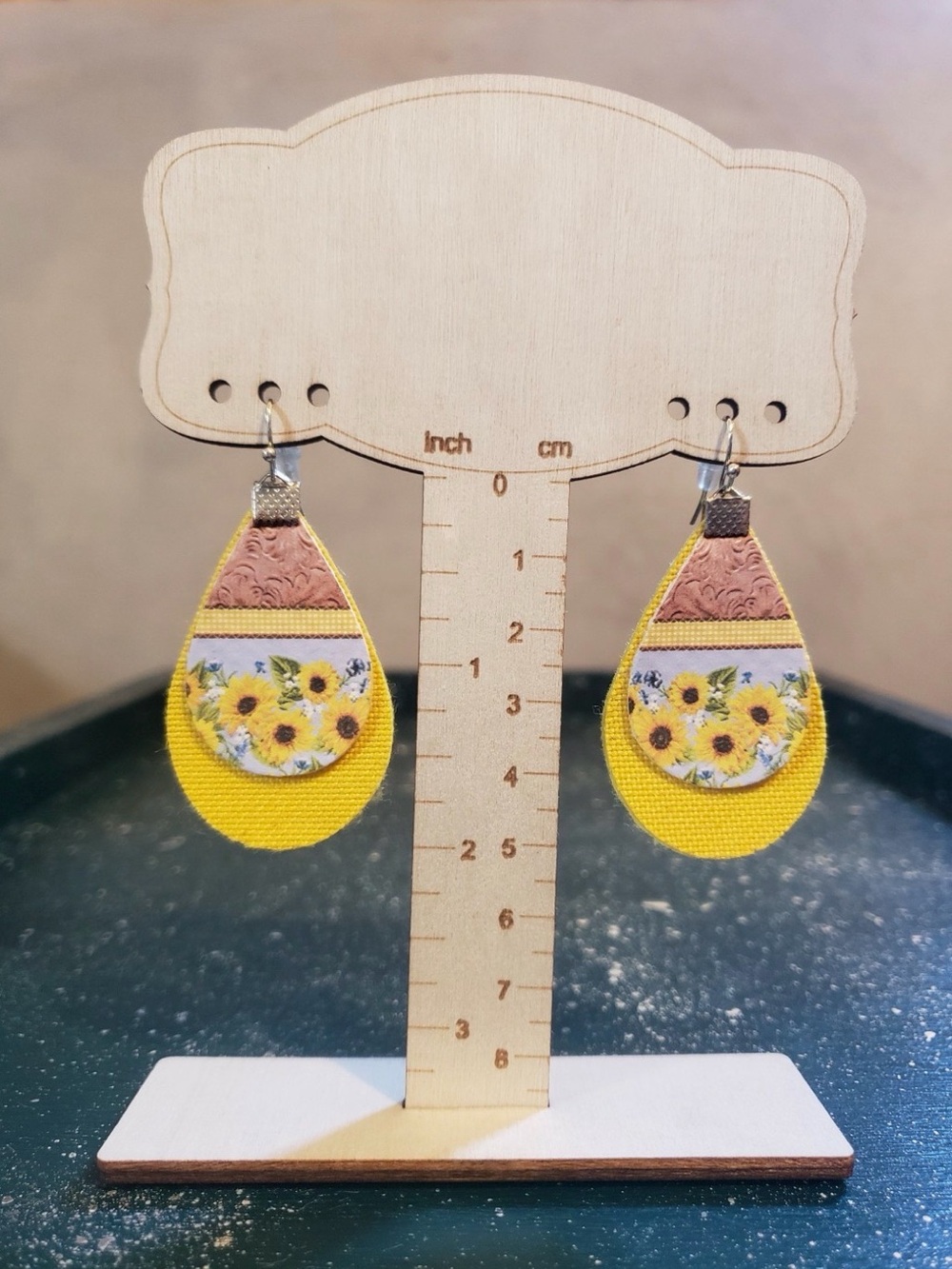 Sunflower Yellow Tiered Teardrop Earrings - Women Jewelry Earrings